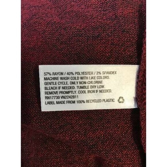 Ava & Viv Plus Size Dress 1X Red Slub Sheath New - Picture 5 of 5